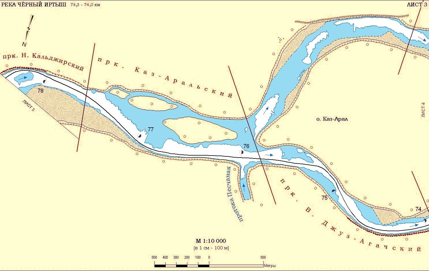 Лоцманская карта реки Ангара